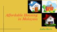 Housing Programmes in Malaysia