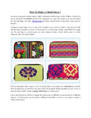 How To Make a Clutch Purse ?