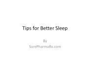 Tips for Better Sleep
