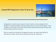 Canada PNP Programme Is Here To Serve You