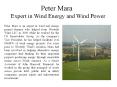 Peter Mara Expert in Wind Energy and Wind Power PowerPoint PPT Presentation