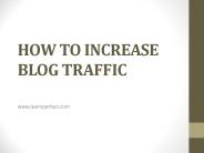 Increase blog traffic