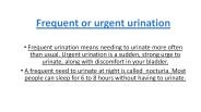 Frequent or urgent urination