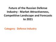 Future of the Russian Defense Industry