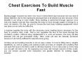 Chest Exercises To Build Muscle Fast PowerPoint PPT Presentation