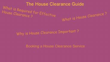 The House Clearance Guide