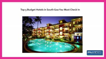 Hotels in South Goa