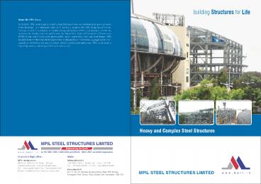 Heavy & Complex Steel Structure (Brochure)