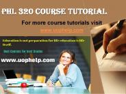 PHL 320 Academic Coach/uophelp