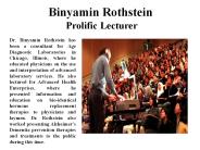 Binyamin Rothstein Prolific Lecturer