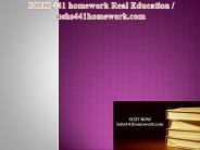 BSHS 441 homework Real Education / bshs441homework.com