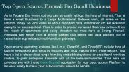 Top Open source firewall for small business