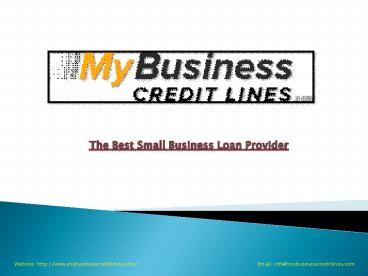 My Business Credit Lines - Business Cash Advance