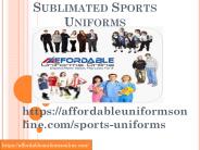 sublimated football uniforms