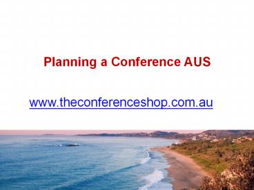 Planning a Conference AUS - Theconferenceshop.com.au