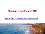 Planning a Conference AUS - Theconferenceshop.com.au