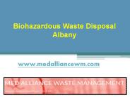 Biohazardous Waste Disposal Albany - www.medalliancewm.com
