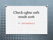 cg bse 10th result 2016
