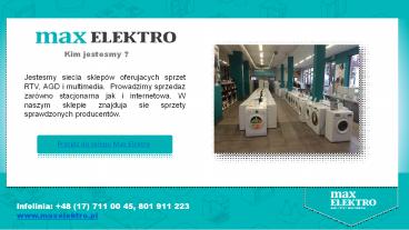 Maxelektro - sprzęt RTV i AGD dla Twojego domu.