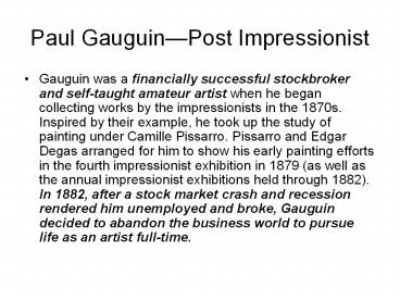 Paul Gauguin