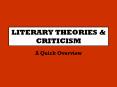 LITERARY THEORIES PowerPoint PPT Presentation