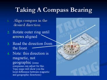 Taking A Compass Bearing