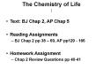 The Chemistry of Life : PowerPoint PPT Presentation