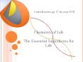 Chemistry of Life The Essential Ingredients for Life PowerPoint PPT Presentation