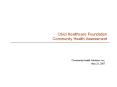 Obici Healthcare Foundation Community Health Assessment PowerPoint PPT Presentation