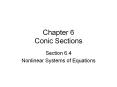 Chapter 6 Conic Sections PowerPoint PPT Presentation