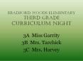 Bradford Woods Elementary Third Grade CURRICULUM NIGHT PowerPoint PPT Presentation