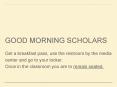 GOOD MORNING SCHOLARS PowerPoint PPT Presentation