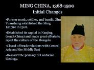 MING CHINA, 1368-1500