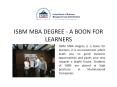 ISBM MBA Degree Courses Mumbai PowerPoint PPT Presentation