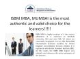 ISBM MBA Degree Mumbai (1) PowerPoint PPT Presentation