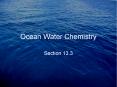 Ocean Water Chemistry PowerPoint PPT Presentation