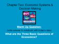Chapter Two: Economic Systems PowerPoint PPT Presentation
