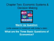 Chapter Two: Economic Systems