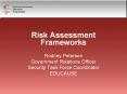 Risk Assessment Frameworks PowerPoint PPT Presentation
