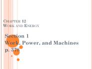 Chapter 12 Work and Energy