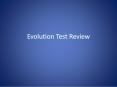 Evolution Test Review PowerPoint PPT Presentation