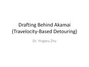 Drafting Behind Akamai (Travelocity-Based Detouring)