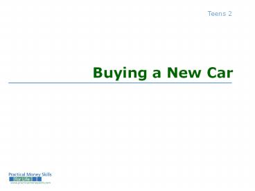 Buying a New Car