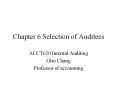 Chapter 6 Selection of Auditees PowerPoint PPT Presentation
