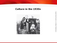 Culture in the 1930s