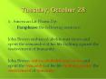 Tuesday, October 28 PowerPoint PPT Presentation