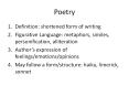 Poetry PowerPoint PPT Presentation