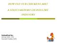 HOW FAT OUR CHICKENS ARE?  A STATUS REPORT ON POULTRY INDUSTRY PowerPoint PPT Presentation