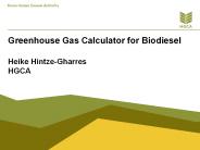 Greenhouse Gas Calculator for Biodiesel