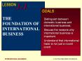 Distinguish between domestic business and international business. PowerPoint PPT Presentation